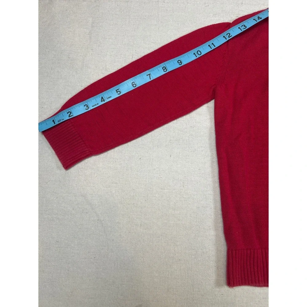 The Children's Place Boys Red V-Neck Knit Sweater 100% Cotton Size 4T